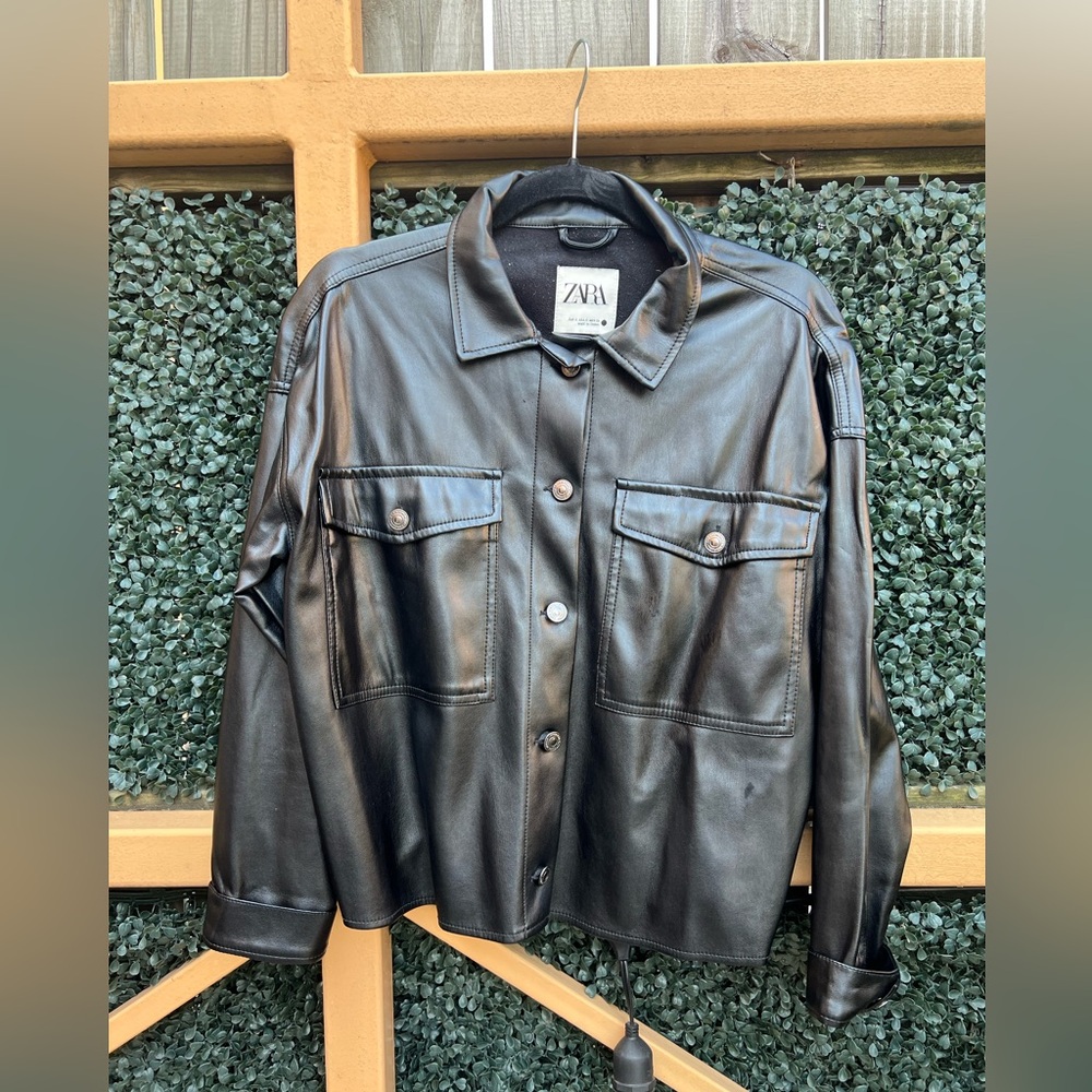 Zara Leather Shacket